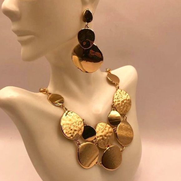 Lydell / 14TH & Union Jewelry - Lydell Gold-Tone Necklace Paired With 14th & Union Earrings Set